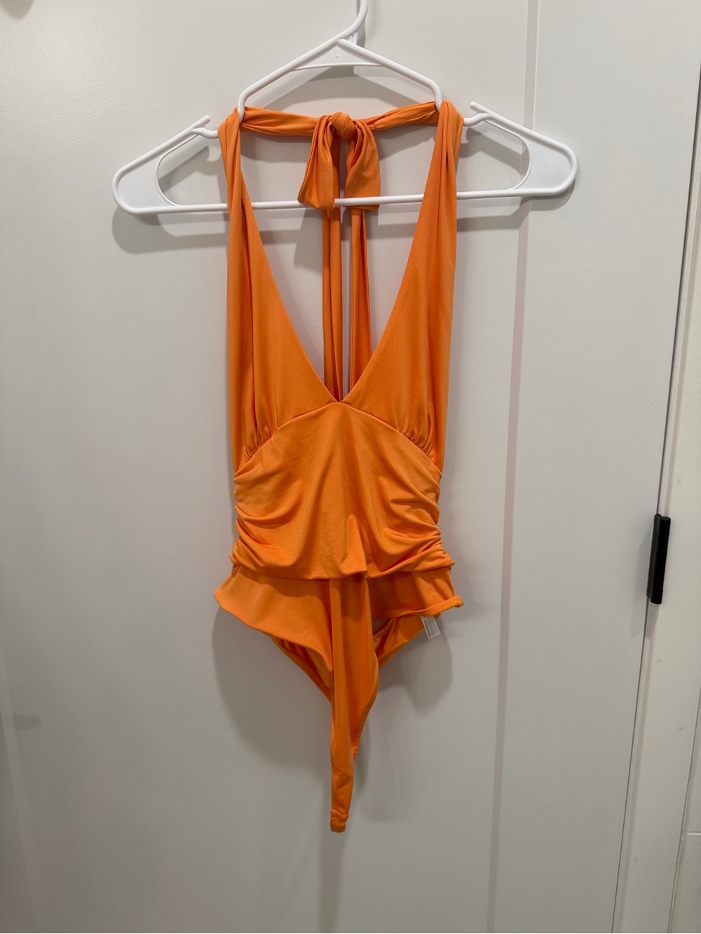 Urban Outfitters Orange Halter-Back Bodysuit